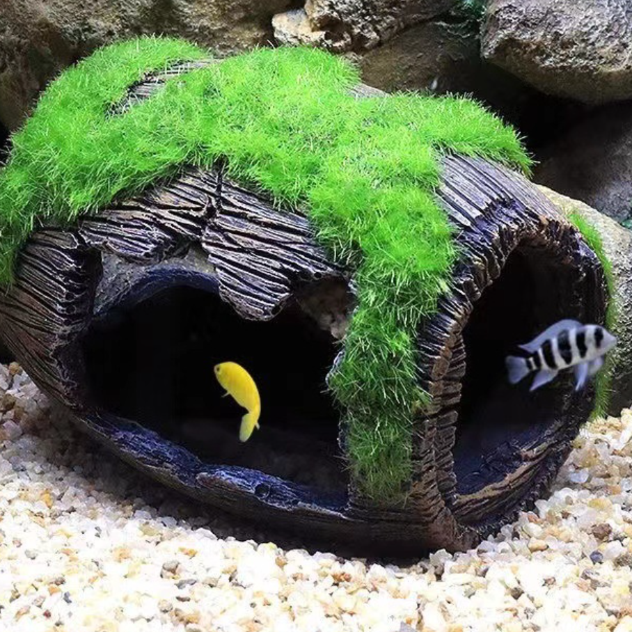 水族館の装飾品｜人工バレル 水槽用飾り彫刻 樹脂製 安全 無毒 隠れ場所 爬虫類シェルター|undefined