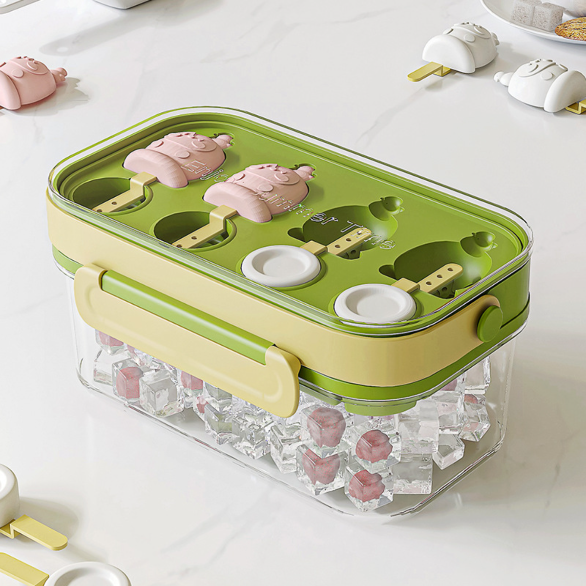 かわいい製氷皿｜【氷を1秒で取り出す】四角い氷・宅飲み・蓋付き・漏れ防止！|undefined