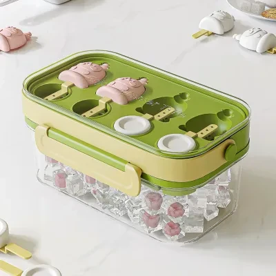かわいい製氷皿｜【氷を1秒で取り出す】四角い氷・宅飲み・蓋付き・漏れ防止！