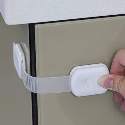 ベビー保護ロック｜接着剤不用・調節可能・引き出し、冷蔵庫、洗濯機、キャビネット、クローゼット、オーブンなどに適用