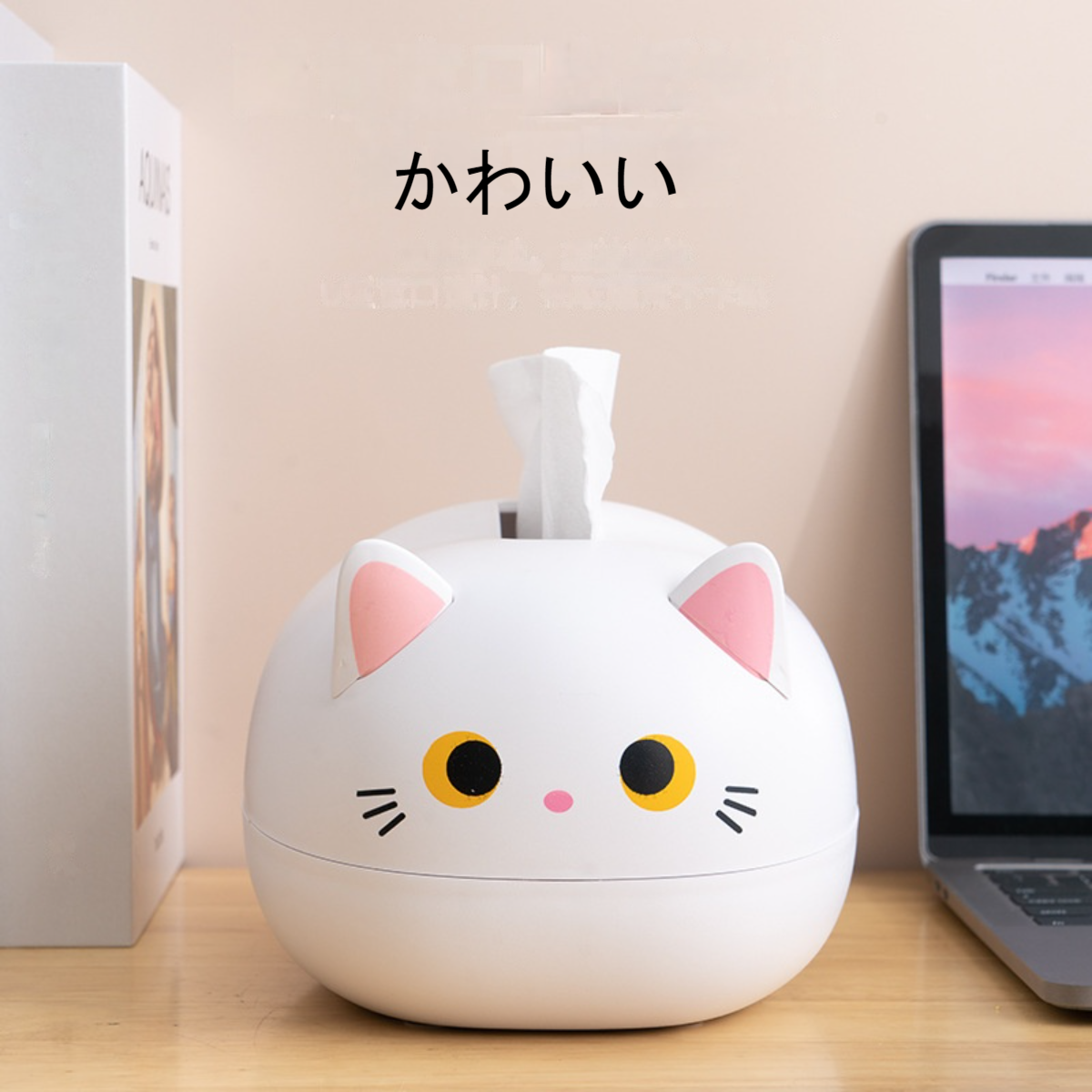 ティッシュケース｜爪楊枝ケース付き 多機能 猫 かわいい おしゃれ 動物 インテリア 収納 卓上|undefined