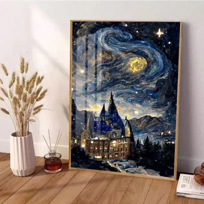 Sparkling ダイアモンドビーズ｜ゴッホ・星空・ダイアモンドカラーストーン・クロスステッチ刺繍キット・DIY・手作り絵画手芸キット・全面貼り付けタイプ
