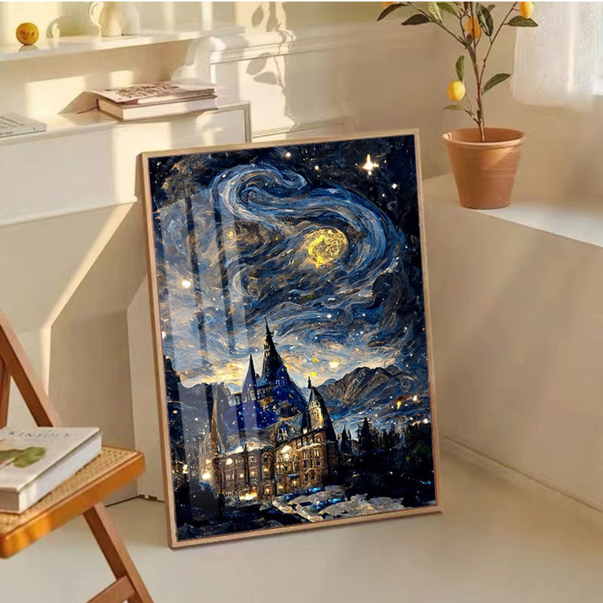 ダイアモンドビーズ｜ゴッホ・星空・ダイアモンドカラーストーン・クロスステッチ刺繍キット・DIY・手作り絵画手芸キット・全面貼り付けタイプ|undefined