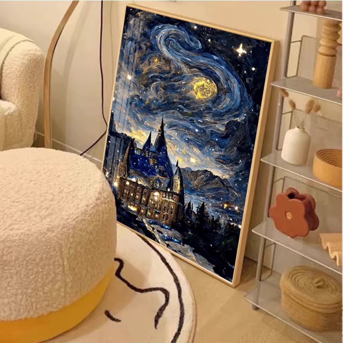 ダイアモンドビーズ｜ゴッホ・星空・ダイアモンドカラーストーン・クロスステッチ刺繍キット・DIY・手作り絵画手芸キット・全面貼り付けタイプ|undefined