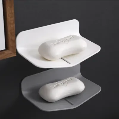 石鹸皿 せっけん皿 ｜ソープホルダー せっけん箱 穴あけ不要 セルフドレン 石鹸を乾いた状態に保ち