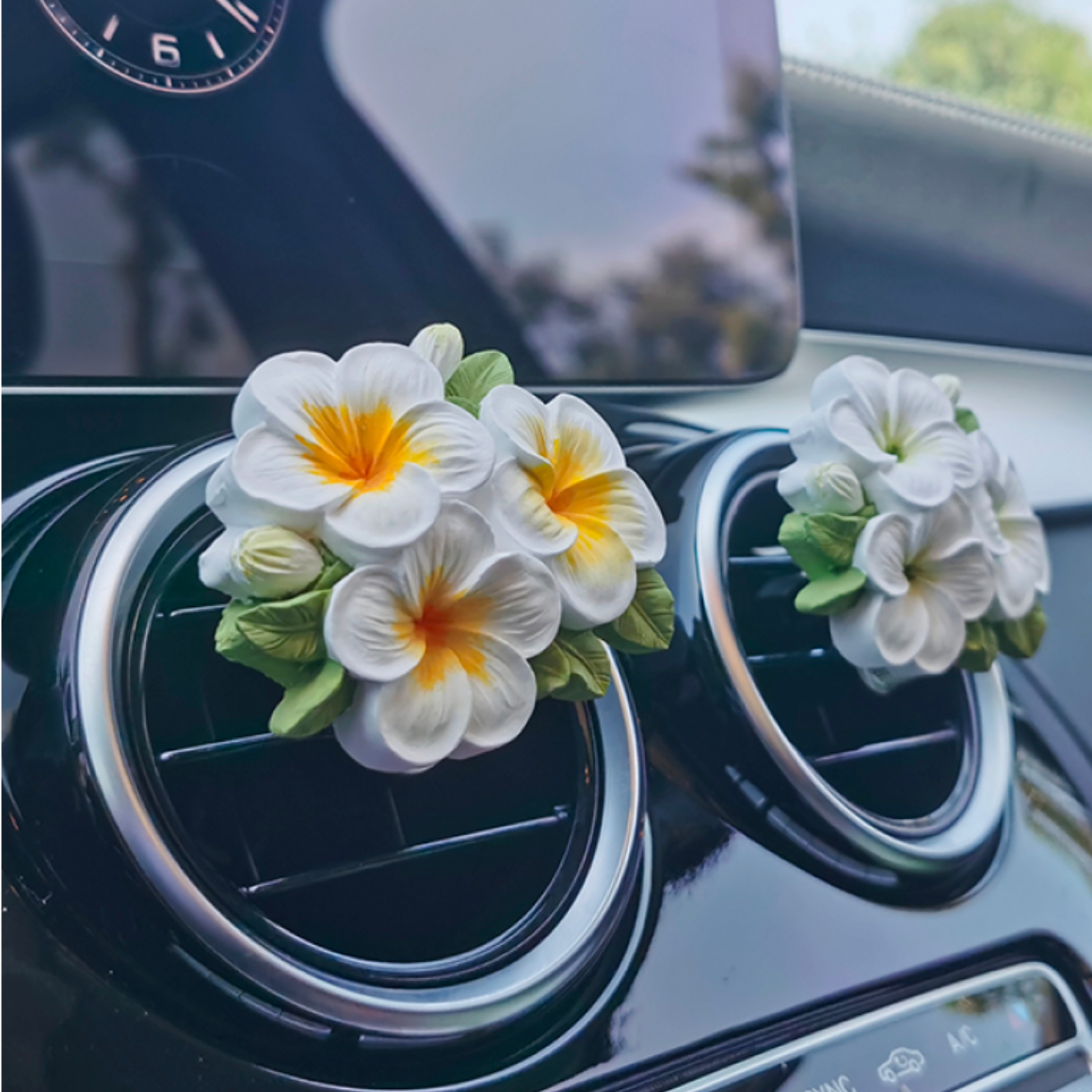 『女の子に最適～人気商品！』車載アロマタブレット｜キレイな花のデザイン·高級感が溢れる·車内の雰囲気を上がる|undefined