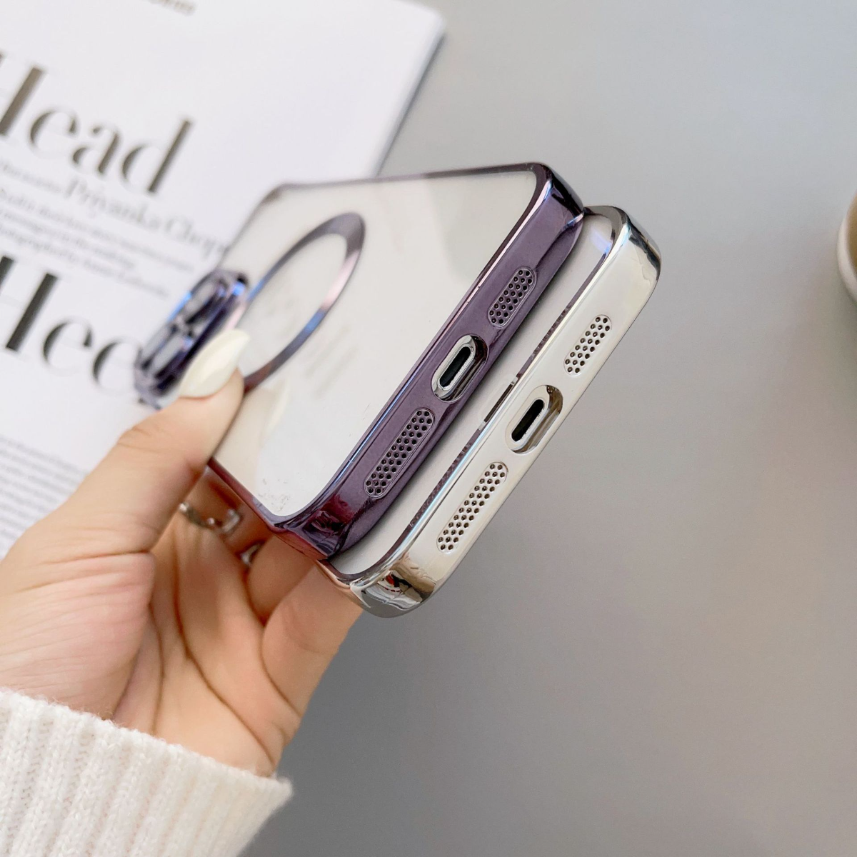 スマホケース｜iPhone15対応｜  クリア｜透明｜かわいい｜ おしゃれ｜ シンプル｜ 大人可愛い｜ 薄型｜  頑丈 ｜強化素材|undefined