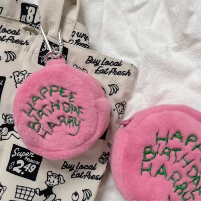 ストラップ | insハリーポッター・ピンクケーキ・かわいいぬいぐるみ小銭バッグ・刺繡