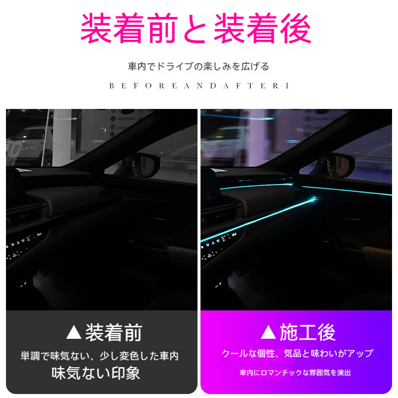 1M・車載USBカーグローライト｜人気車用品・車内雰囲気・取付け簡単|undefined