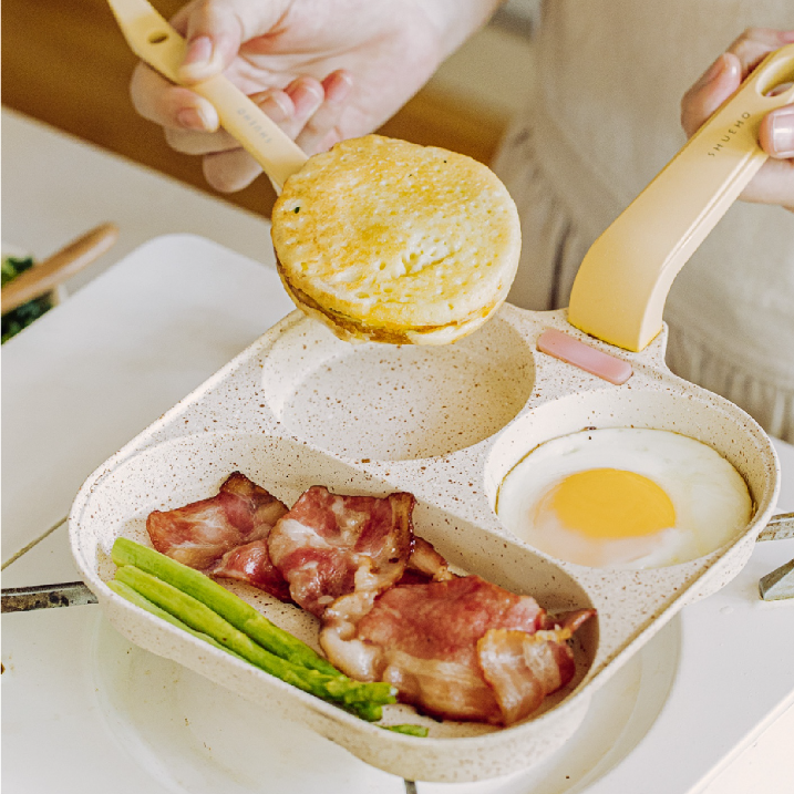 【樹可】玉子焼き器｜ミニハンバーガーグリル、3 in 1、家庭用エッグバーガーグリル、パンケーキ焼き器|undefined