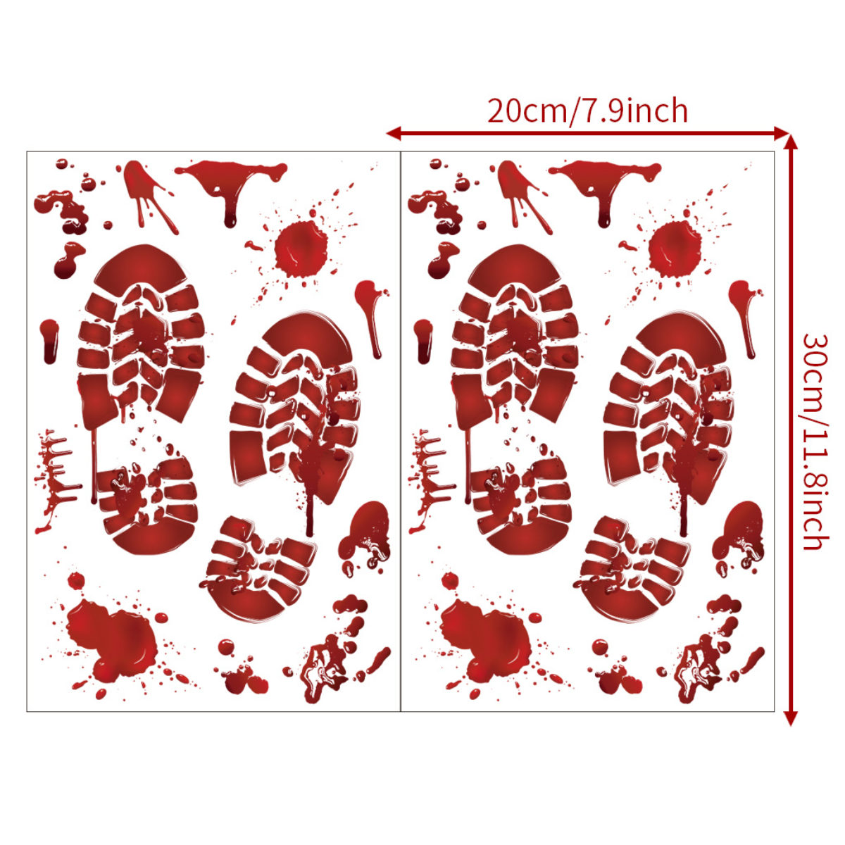 ハロウィンのステッカー｜壁紙シール 怖い 血の手形 血の足形 血痕 傷跡 家の装飾 荷物 DIY 雰囲気作り 4pcs 防水 お化け窓 パーティー |undefined