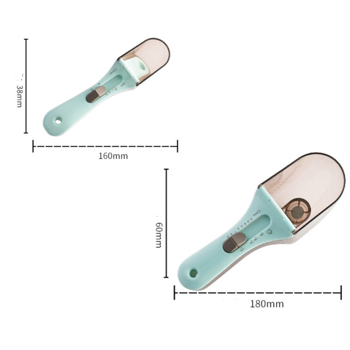 調節可能計量スプーン｜目盛り付き・プラスチック製・キッチンツール・家庭用！|undefined