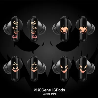 「日本初上陸」ハロウィンシリーズ｜ HHOGene GPods イヤホンシェル 4組みセット｜ユニークで人の個性を表わせるHHOGene GPodsが登場