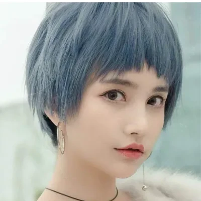 Tools研究所 コスプレ用ウィッグ ｜ ネットで人気・ショートヘア・ストレート・自然な黒色・ヘアピース・クール