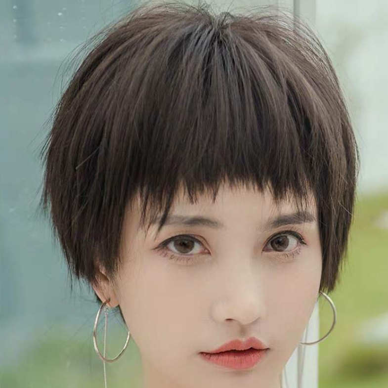 コスプレ用ウィッグ ｜ ネットで人気・ショートヘア・ストレート・自然な黒色・ヘアピース・クール|undefined