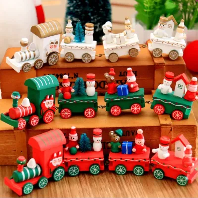 クリスマスデコレーション｜置物・玩具・木製・小さな列車・クリスマスにピッタリ・飾り・プレゼント