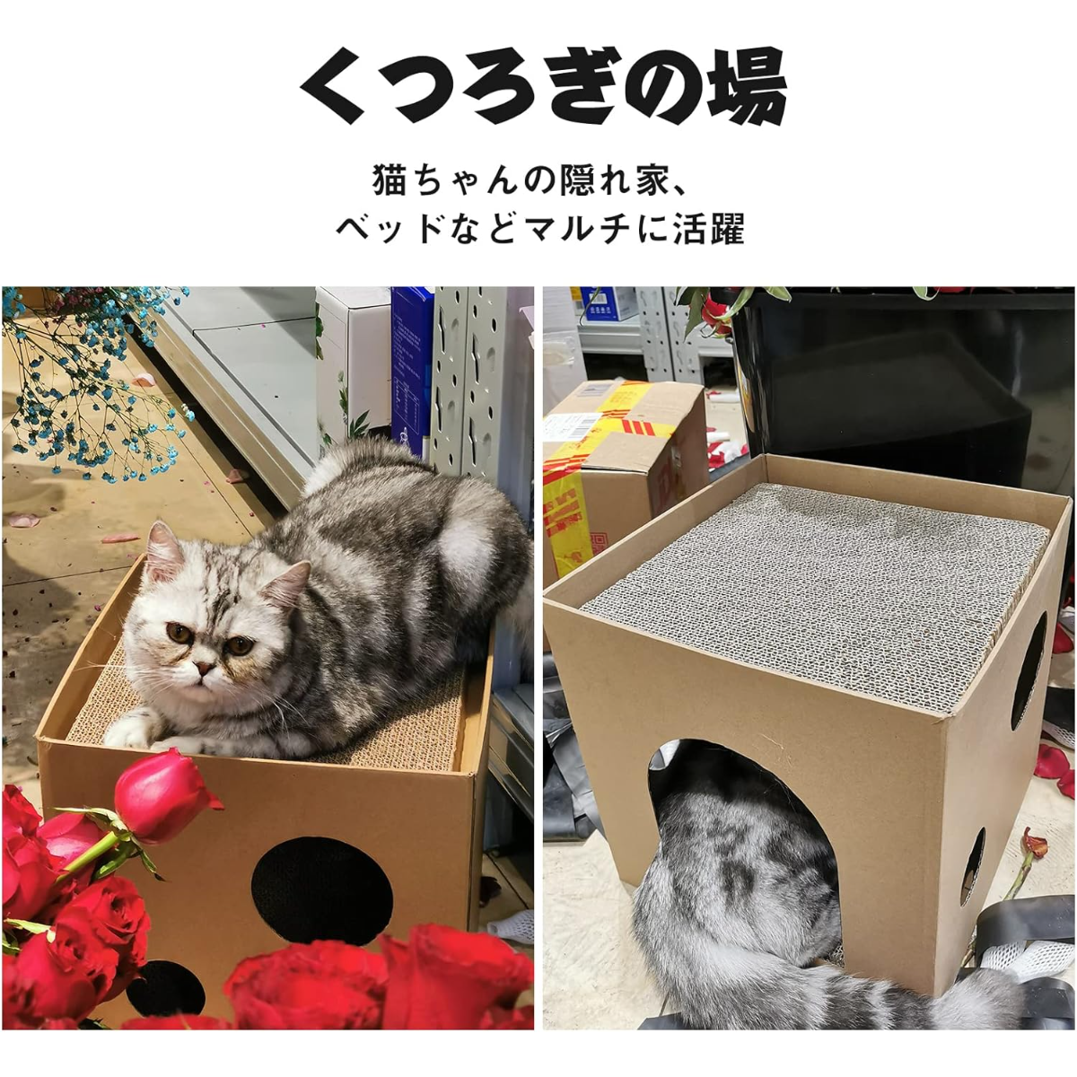 爪とぎキャットハウス｜猫・爪とぎ・段ボール・ベッド・通気・丈夫・ストレス解消・組立簡単・ECO・カラフル|undefined