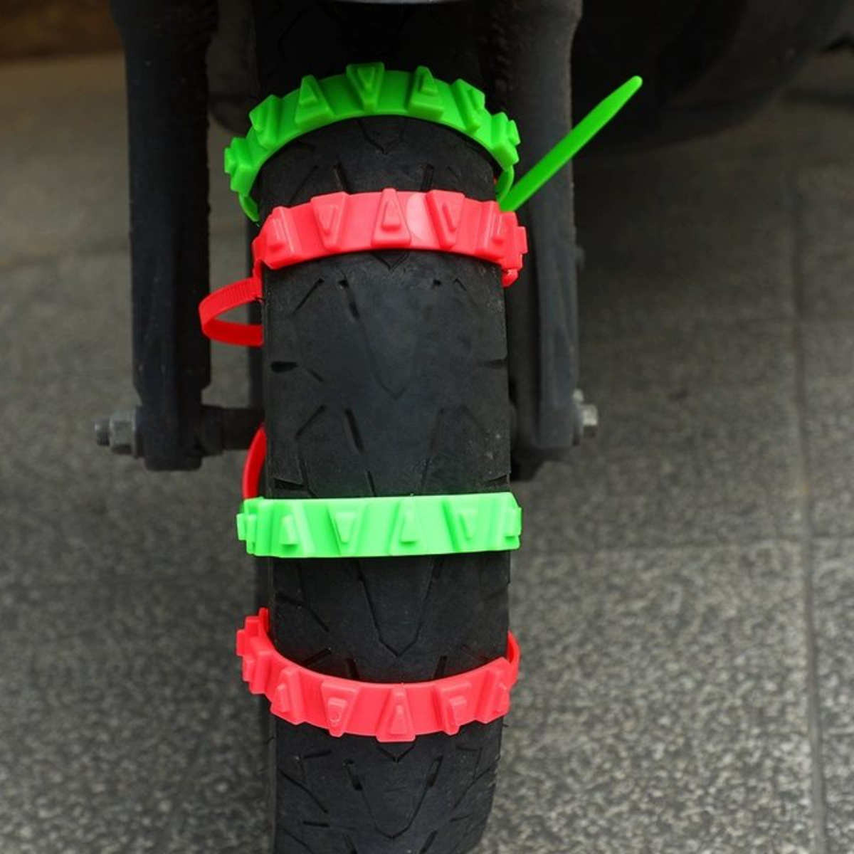 自転車用滑り止めチェーン｜簡単装着・電動車用滑り止めチェーン・滑り止め・雪道・凍結・スノーチェー・非金属|undefined