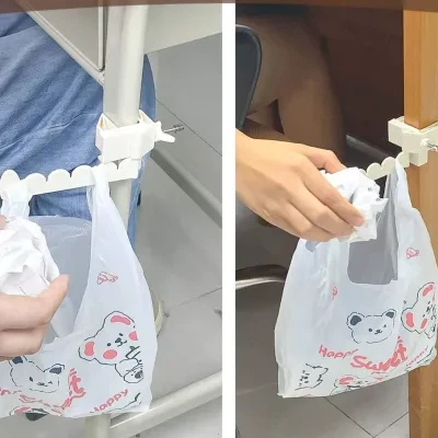 ゴミ袋クリップ｜デスクサイドゴミ箱・壁掛け・回転可能
