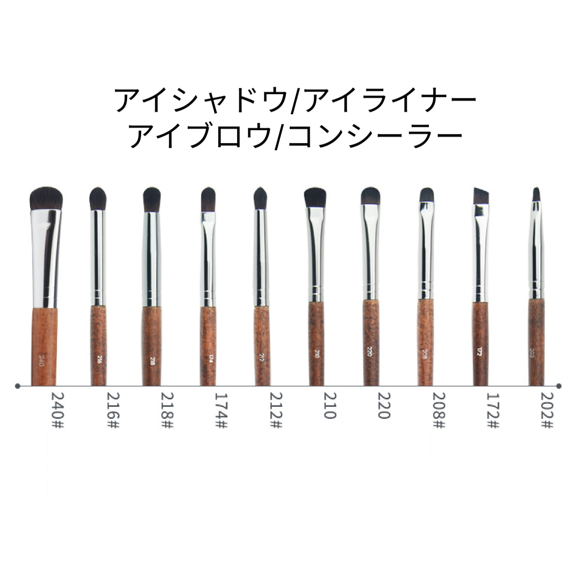 【プロ化粧師推薦】MUF高級繊維毛メイクブラシ｜1本入・パウダー・チーク・ファンデーション・アイシャドウ・アイライナー・ノーズシャド・アイブロウ|undefined