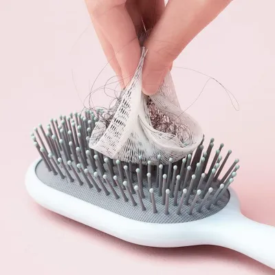 ヘアブラシクリーニングネット｜髪の毛除去・保護カバー・静電気防止・女性用・クリーナー