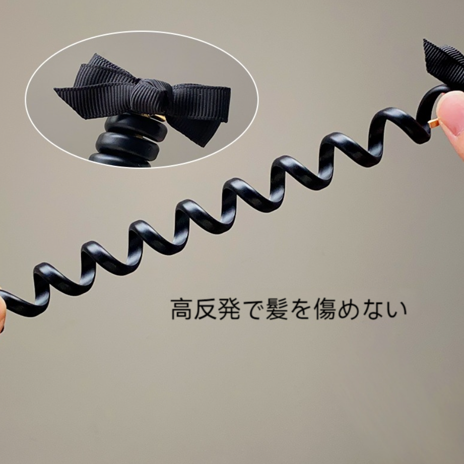 電話線ヘアバンド（2点）｜蝶結び・編み髪・真珠・可愛い・おしゃれ・使いやすい・上品・リボン|undefined