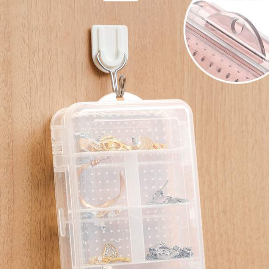 アクセサリー収納ケース｜女性用・携帯可能・プラスチック・透明・ネックレス・イヤリング・ブレスレット・小物入れ|undefined