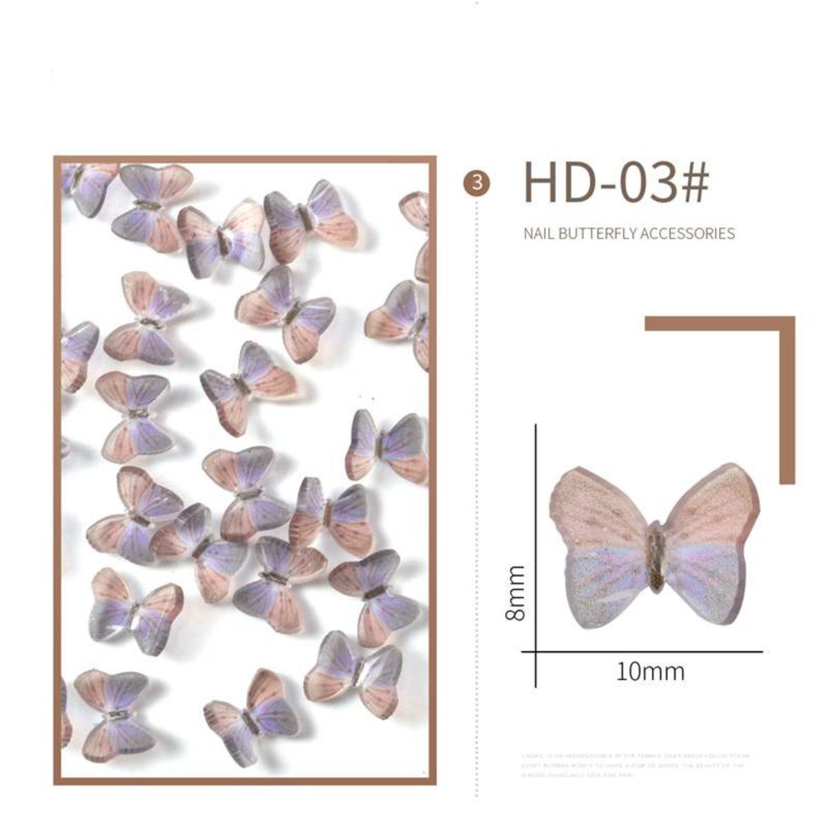 【蝶々】ネイルパーツ｜人気商品・おしゃれ・3D・立体・DIY 素材・ネイル装飾・かわいい|undefined