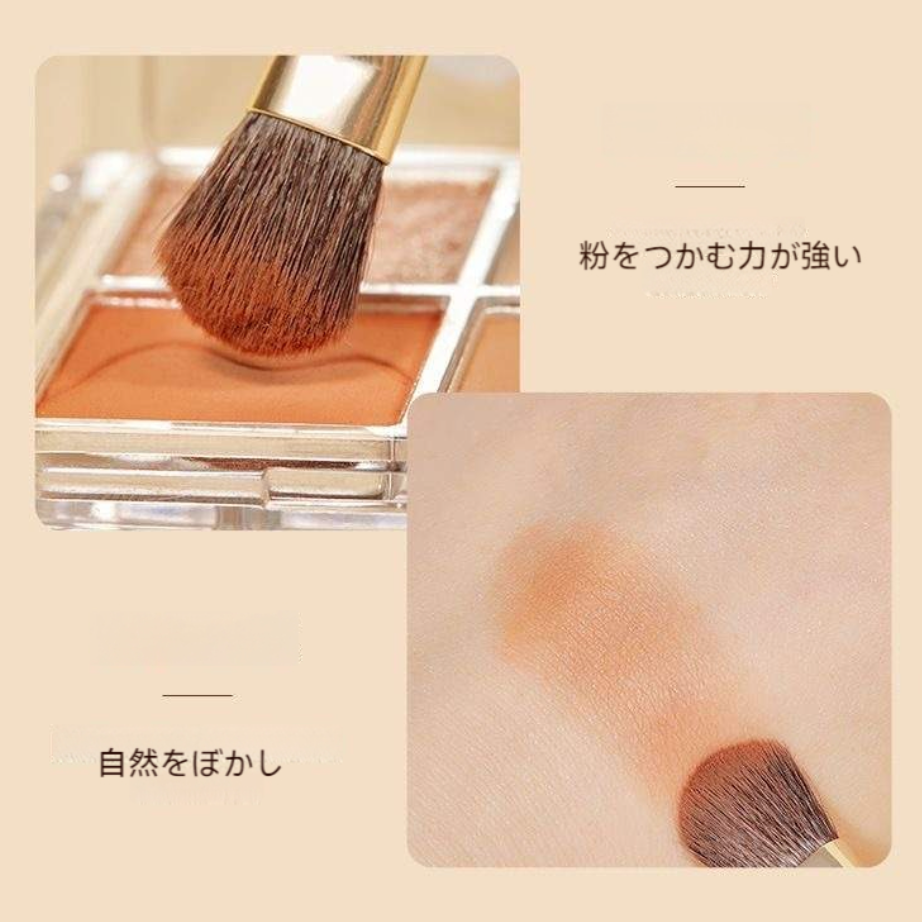 初心者向けミニ9本メイクブラシセット｜トラベルサイズ・チークブラシ・アイシャドウブラシ・フェイスパウダーブラシ・コンシーラーブラシ|undefined