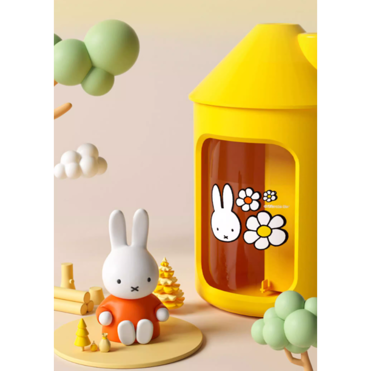 小屋形加湿器450ml｜可愛いウサギフィギュア入り、霧がチムニーから噴出する！卓上サイズ・モード3つ・柔らかいナイトライト機能|undefined