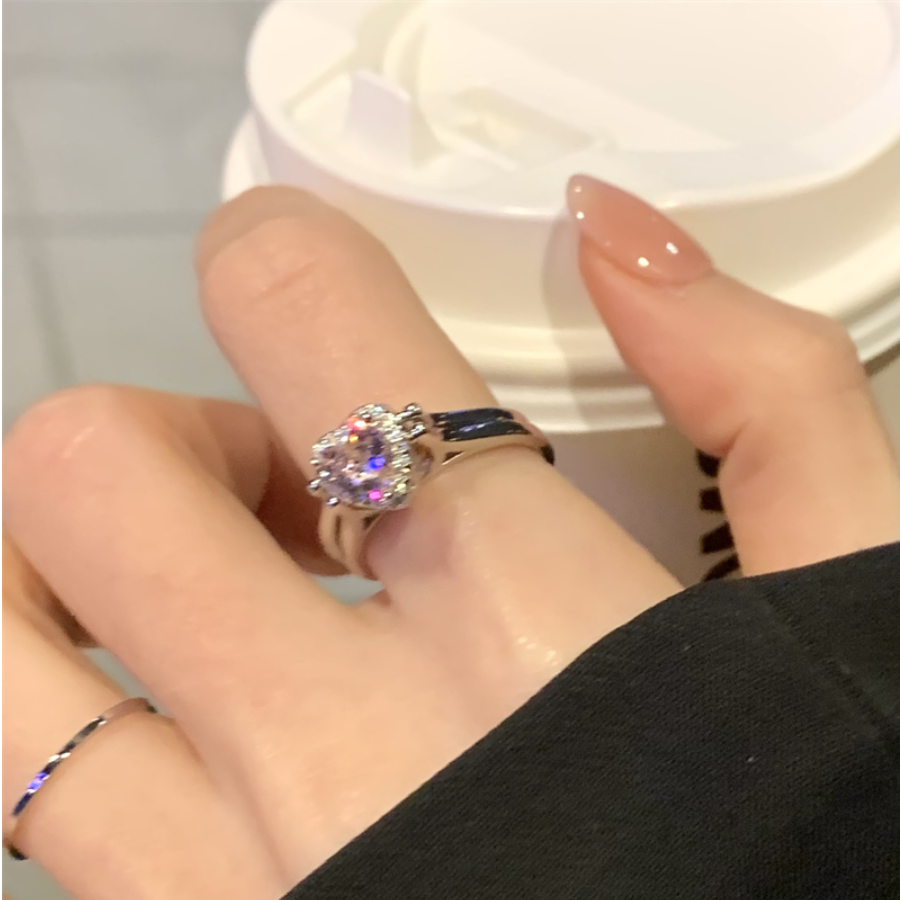 反転できる指輪｜リング・気品ある・キラキラ・オープンリング・ダブルリング・オシャレなデザイン|undefined
