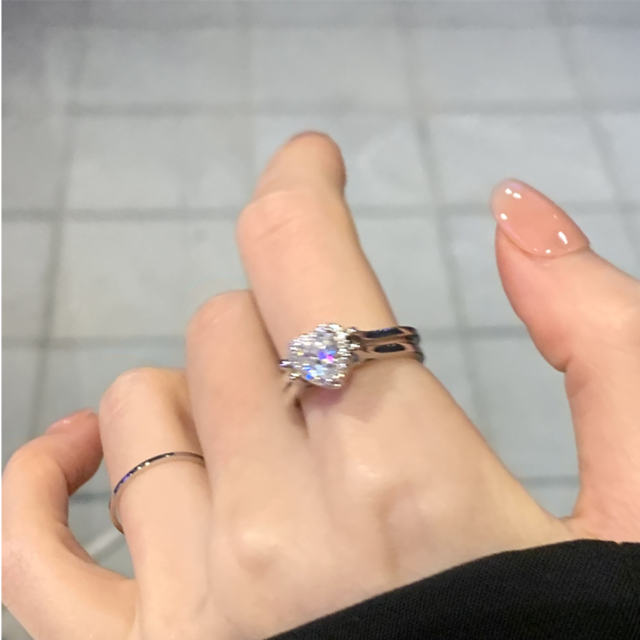 反転できる指輪｜リング・気品ある・キラキラ・オープンリング・ダブルリング・オシャレなデザイン|undefined