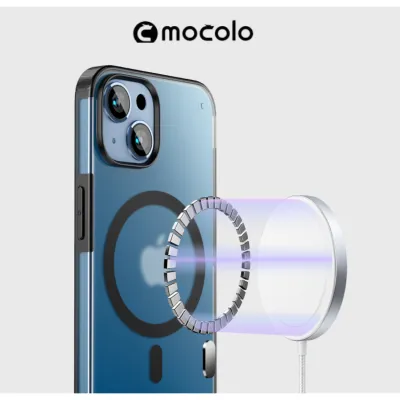 『iPhone14まで対応』マグネット内蔵フロスト感スリムハードiPhoneスマホケース｜Magsafe対応、シンプルで手にフィット「mocolo」