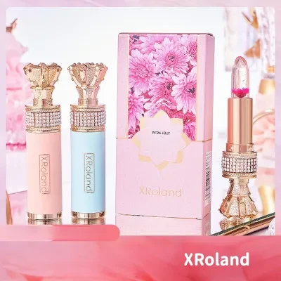 Stylish XRoland花びらジェリー変色口紅｜保湿・滋润・カップにつかない・落ちない・温度変化リップスティック・鮮やかな花柄口紅