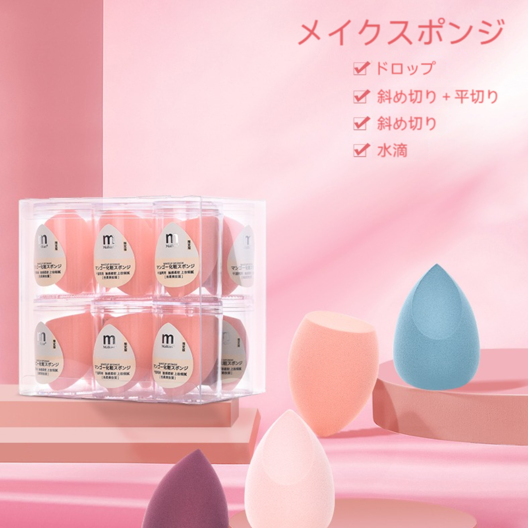 ピンク　三角形　メイクスポンジ　4個セット　パフ　ファンデ Amazon | ジアン もちふわ パウダーパフ 3個セット 丸 三角 四角