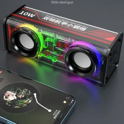 FunCASE スピーカー｜RGB・7色のライト・ワイヤレス・Bluetooth・3Dサラウンド・ポータブルスピーカー