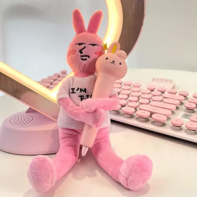 おもちゃ｜ふわふわ・ピンクウサギ・可愛い・面白い・ベルベット