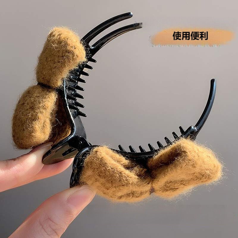 ヘアクリップ｜蝶結び・レディース・アップスタイル・可愛い・髪留め・丸いお団子ヘア|undefined