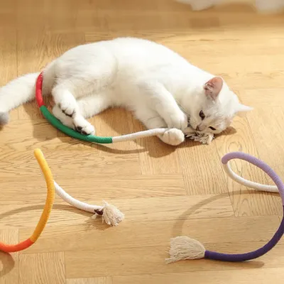 猫の嚙むおもちゃ｜噛みロープ・自己満足・ストレス解消・歯磨き・猫用・猫を楽しませる・おもちゃ