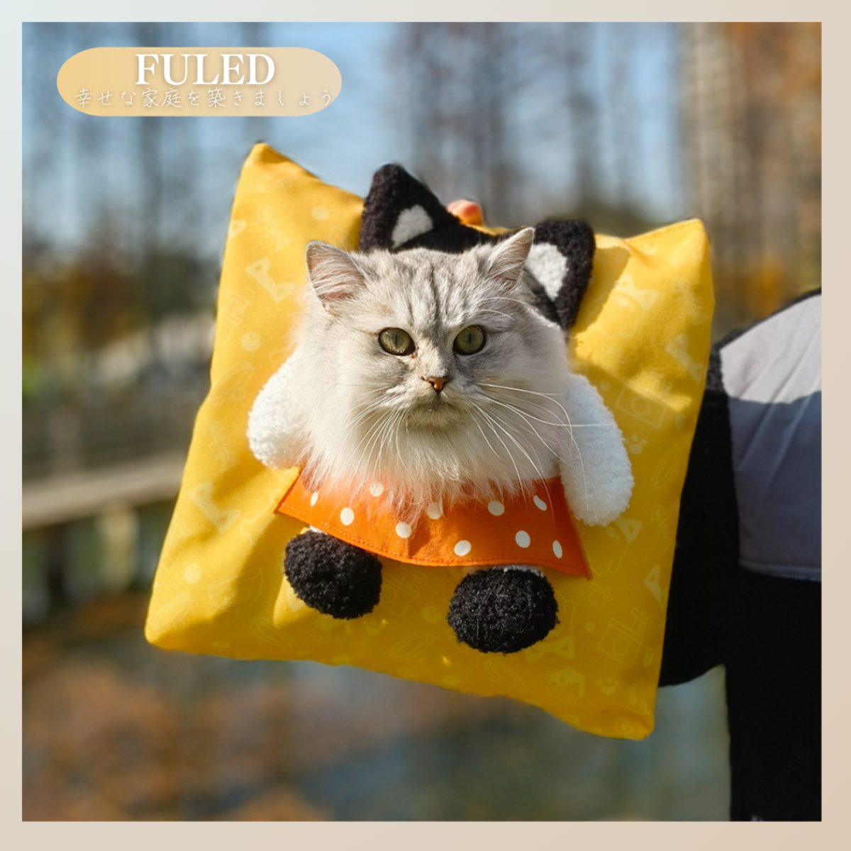 FULED猫バッグ｜ペット用キャンバスバッグ・外出用・小型犬・猫・可愛いデザイン|undefined