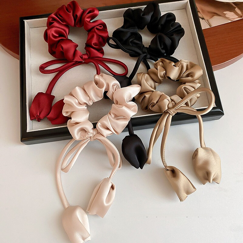 シュシュ｜ヘアアクセサリー・リボン・チューリップ・ヘアバンド・ファッション・エレガント・上品|undefined