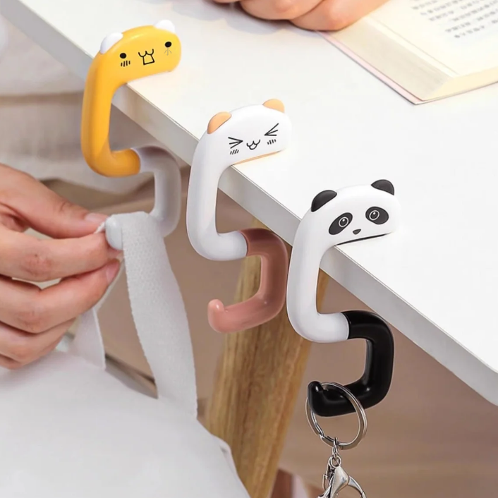 『かわいいパンダ』バッグハンガー 2個セット｜テーブルフック・耐荷重15㎏・外出先でのカバン置き場所問題が解消！|undefined