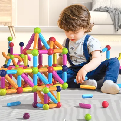 【BABYHOME】マグネットブロック｜磁石ブロック・棒・積み木・立体・知育玩具・おもちゃ
