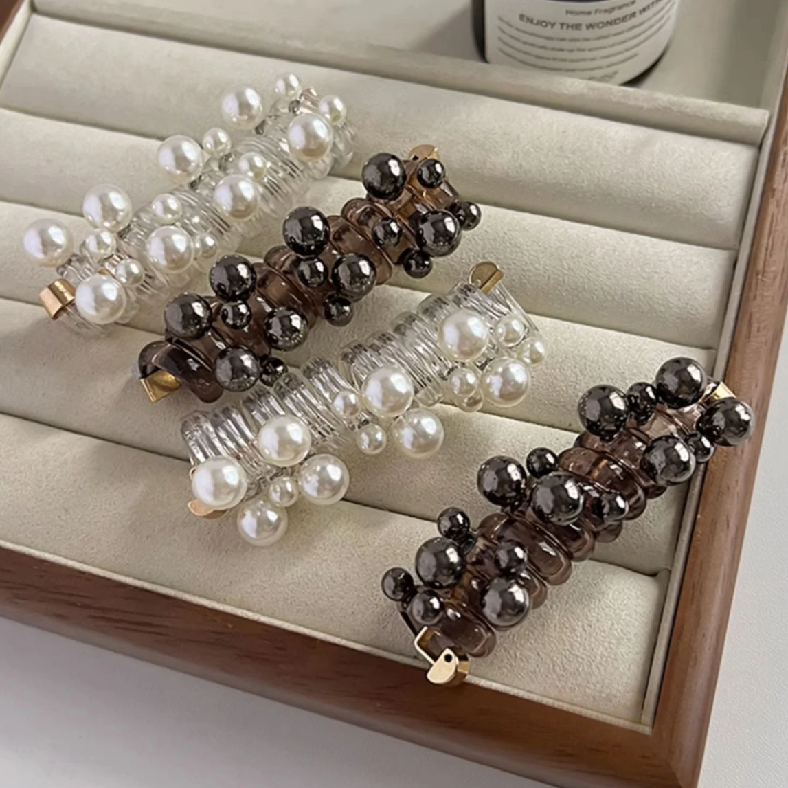 ヘアゴム｜韓国風・パール・高弾力・ハイポニー・編み込み・上品・電話線・アクセサリー|undefined
