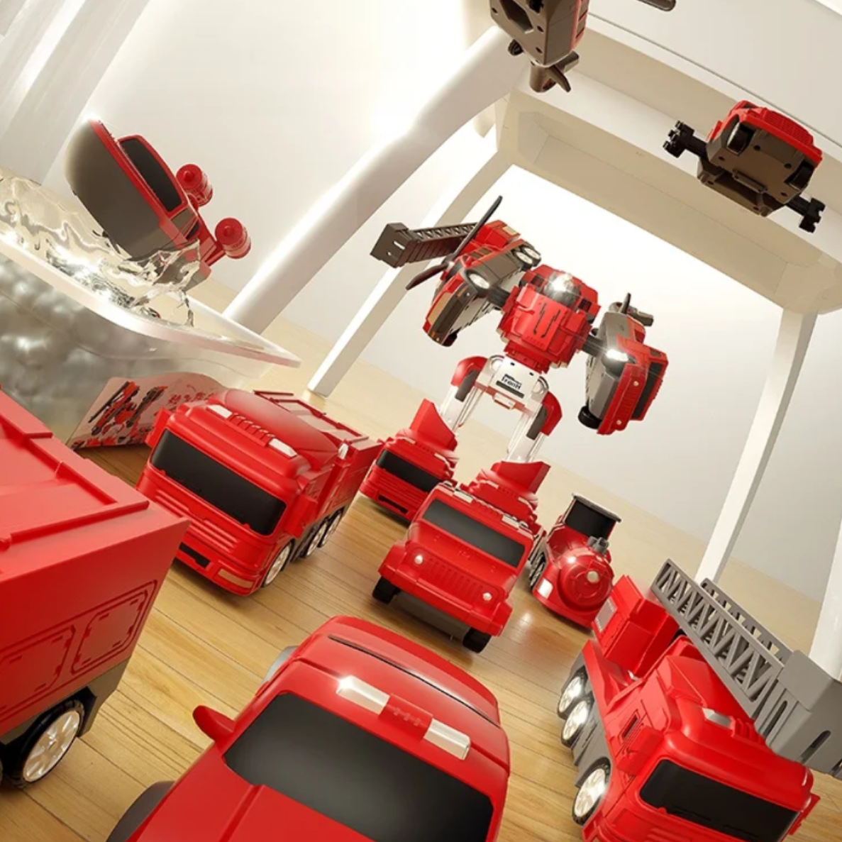 【Mabo】マグネットモデルカー｜磁石ブロック・ロボット・消防車・知育玩具・男の子・子供プレゼント|undefined