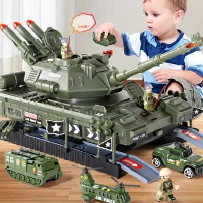 【Mabo】大型戦車おもちゃ｜知育玩具・ミサイル・軍事・装甲車・合金製・車模型・タンク・おもちゃ
