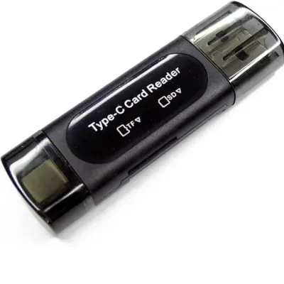 USBマイクロSDカードリーダー、4 In1タイプC/USB AからSD/マイクロSD/SDXC/SDHCカードアダプター、デュアルカードスロットメモリカードリ
