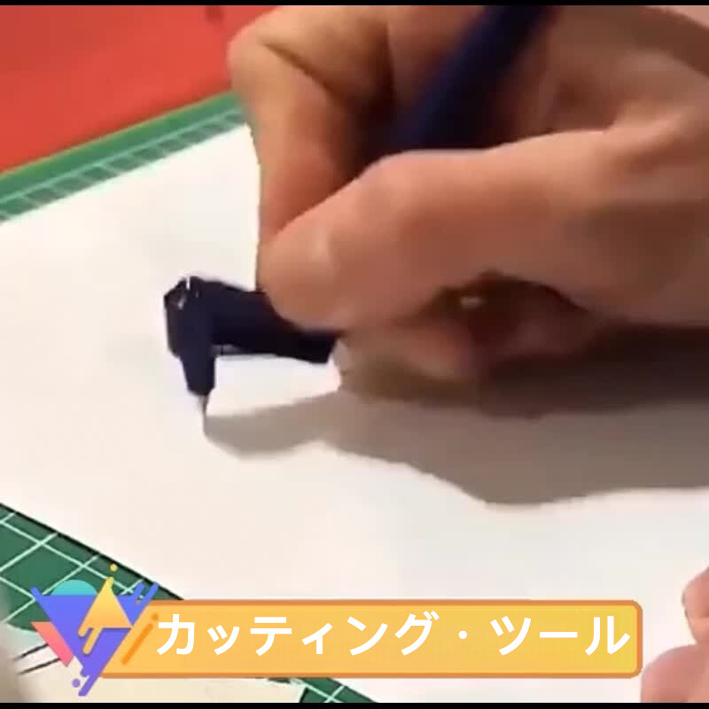 クラフト切削工具|三角定規付きペーパークラフト用・360度回転刃・クラフトナイフ・ステンレス鋼・ホビーナイフ・アート切削工具|undefined