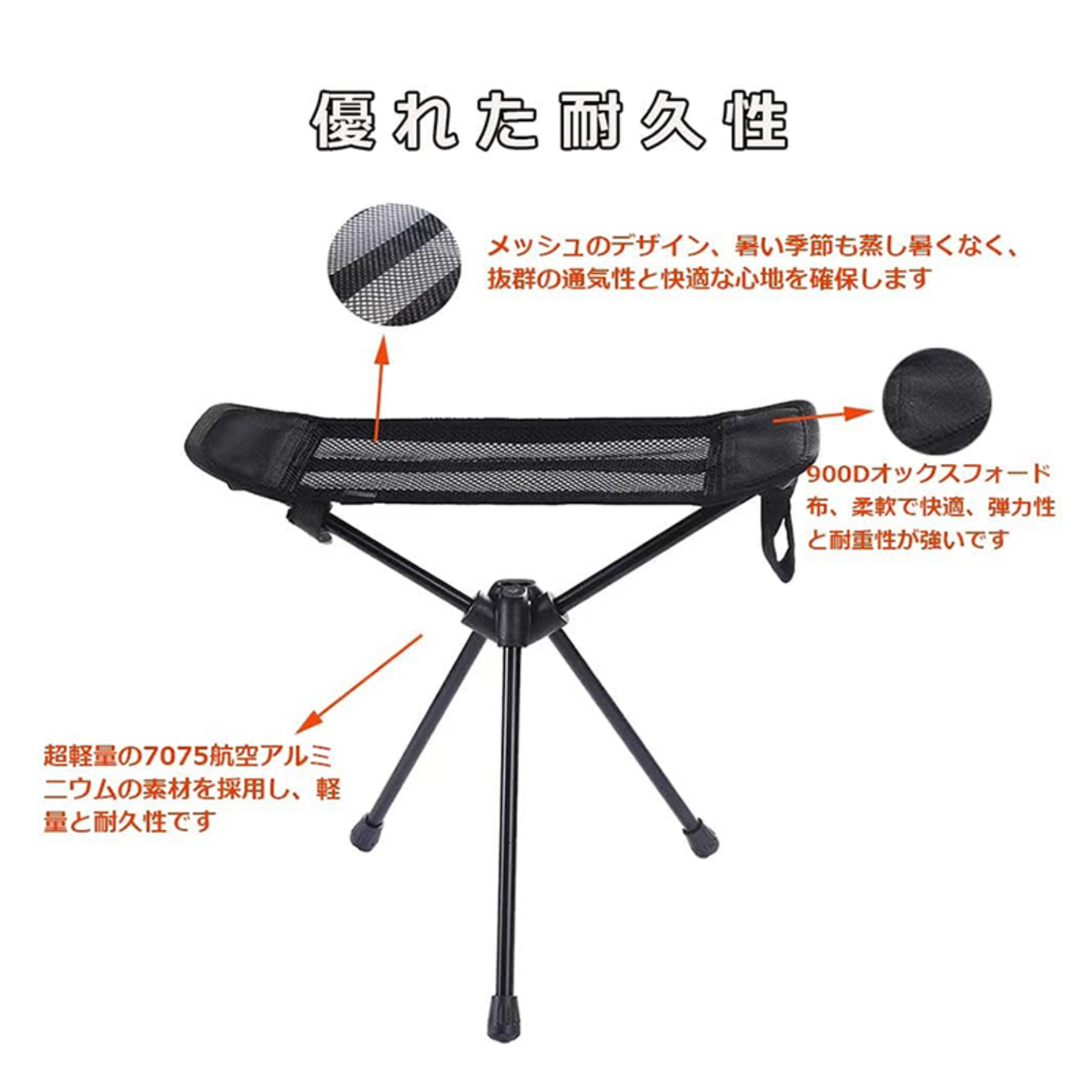アウトドア・チェア＆フットレスト｜折りたたみ 足置き コンパクトフットスツール 1台2役 イス キャンプ アウトドア お釣り 登山 旅行 ピクニック|undefined