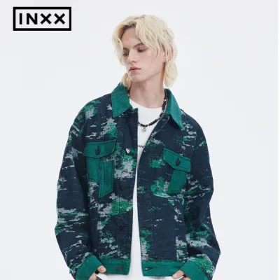 【INXX】Standbyレトロデニムジャケット・カップル向け・ワイドシルエット・トレンド・ファッション